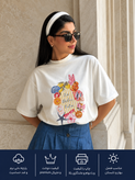 تیشرت زنانه نخ پنبه طرح کاپری